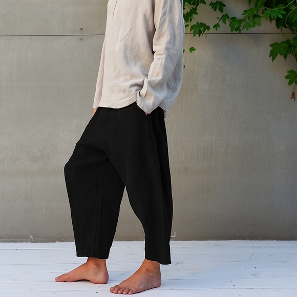 Manufacture de Lin Pants - Manufacture De Lin 100% Linen Cocos Trouser Pants XS unisex